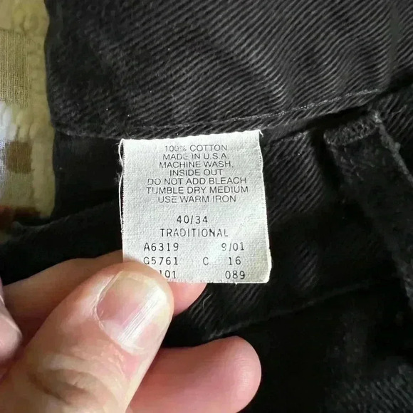 Vintage Men’s Black Harley Davidson Jeans Size 40/34 - Picture 3 of 3